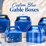 Custom Blue Gable Boxes for Secure Handling and Better Product Display